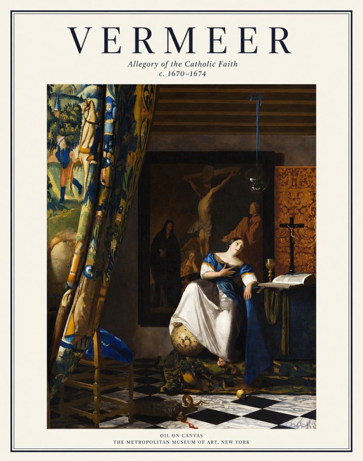 Vermeer Allegory of the Catholic Faith No1 - Plakát