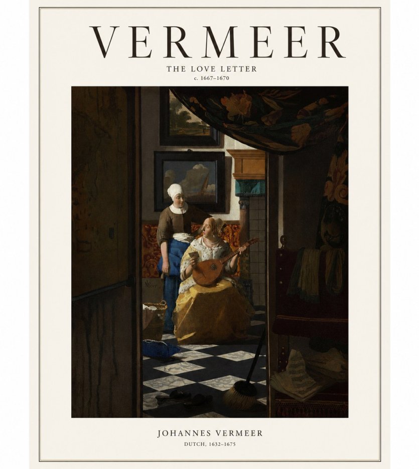 Vermeer The Love Letter No1 - Plakát