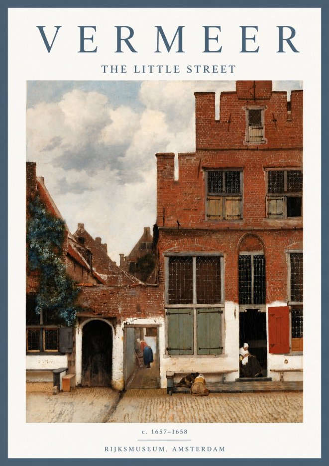 Vermeer The Little Street No6 - Plakát