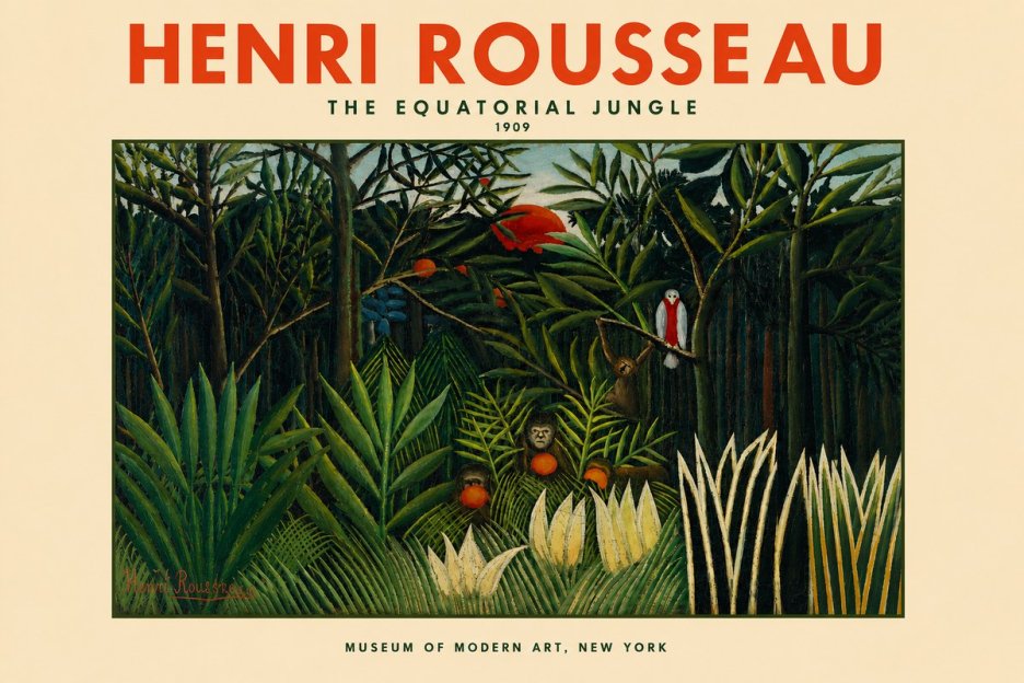 Rousseau The Equatorial Jungle I No4 - Plakát
