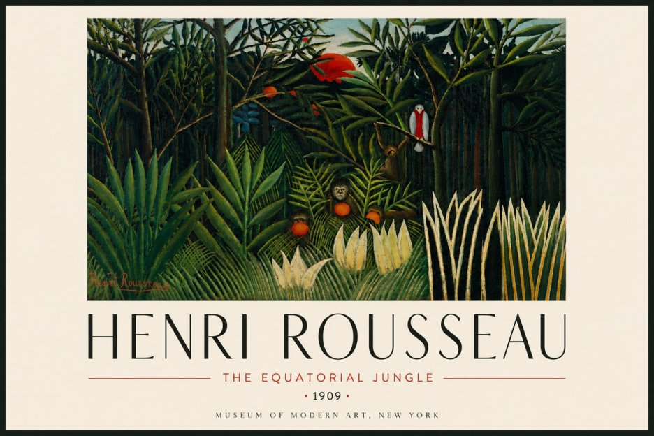 Rousseau The Equatorial Jungle I No5 - Plakát
