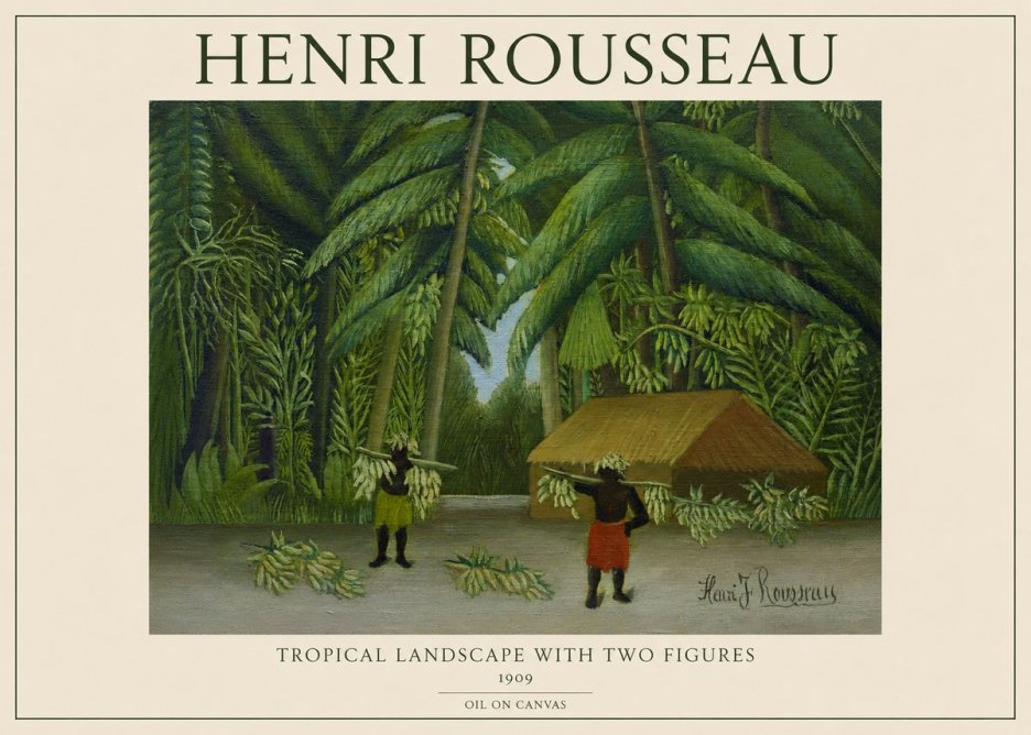 Rousseau Tropical Landscape with Two Figures No1 - Plakát