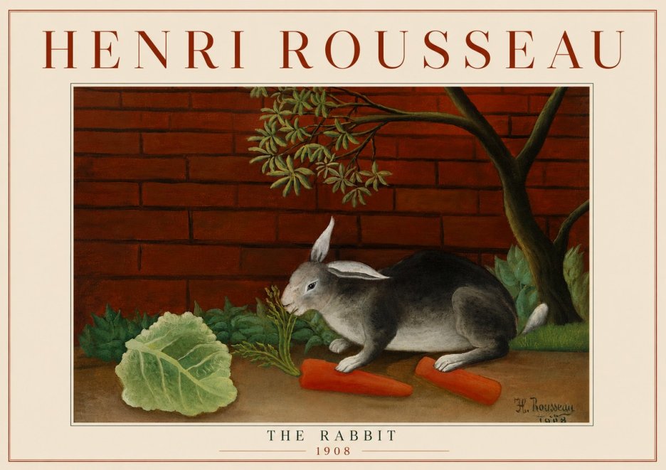 Rousseau The Rabbit No5 - Plakát