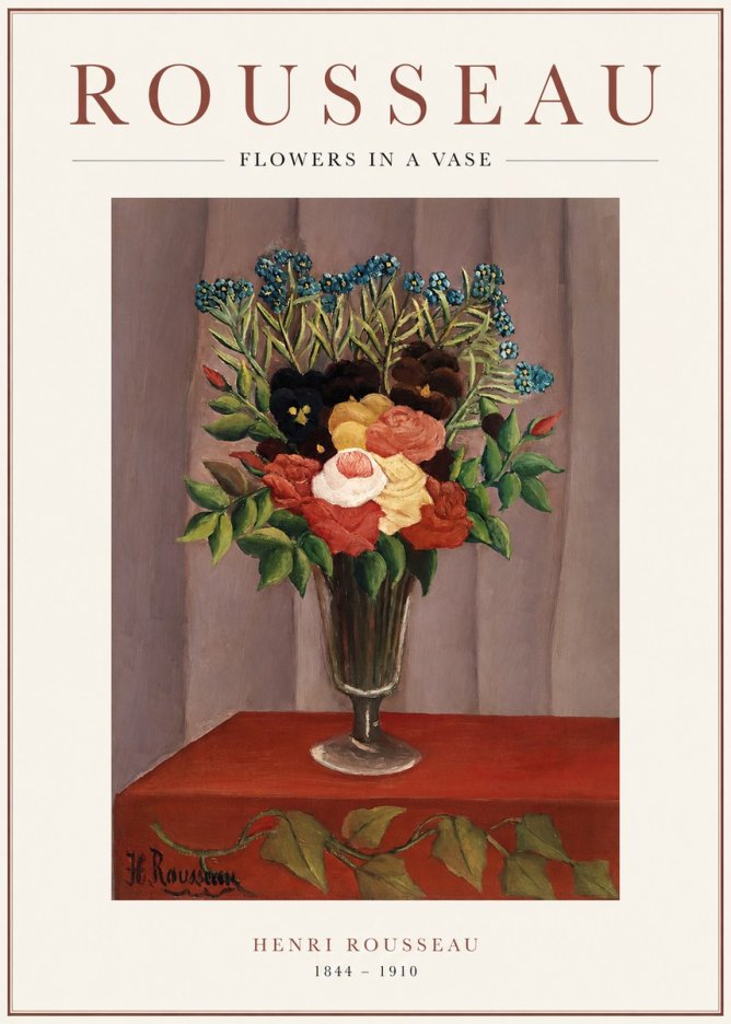 Rousseau Flowers in a Vase No1 - Plakát