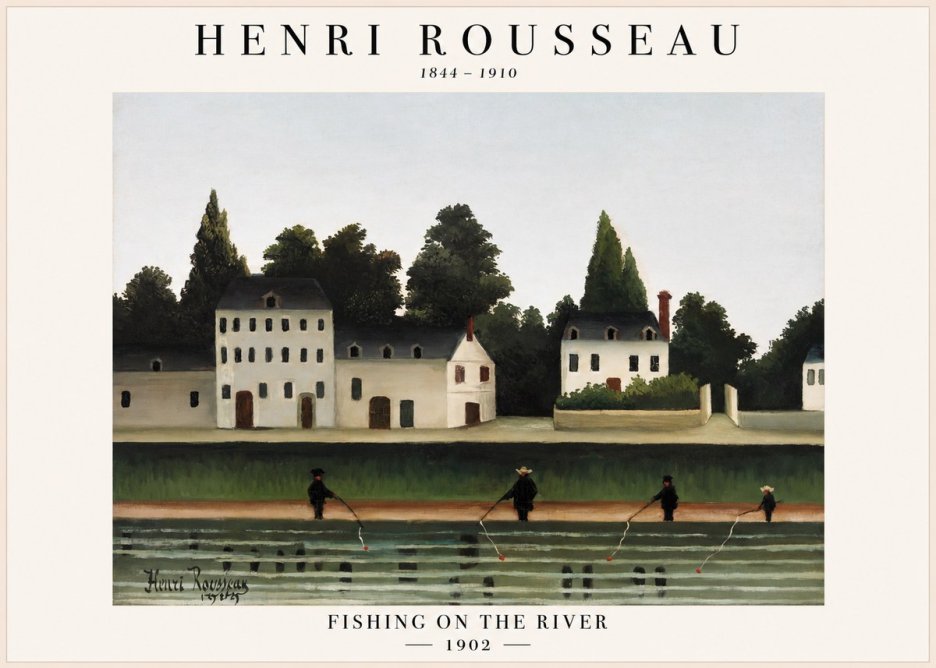 Rousseau Fishing on the River No1 - Plakát