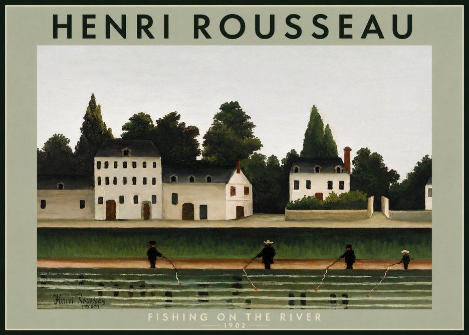 Rousseau Fishing on the River No4 - Plakát