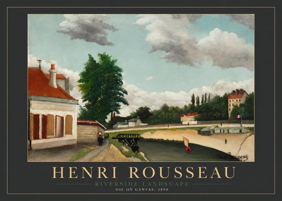 Rousseau Riverside Landscape No2 - Plakát