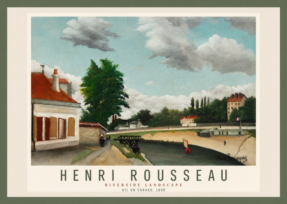 Rousseau Riverside Landscape No4 - Plakát