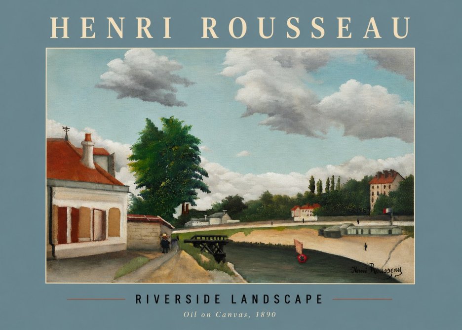 Rousseau Riverside Landscape No6 - Plakát
