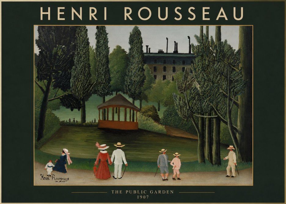 Rousseau The Public Garden No2 - Plakát