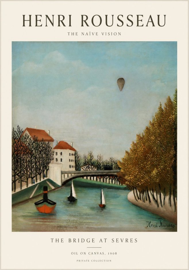 Rousseau The Bridge at Sevres No1 - Plakát