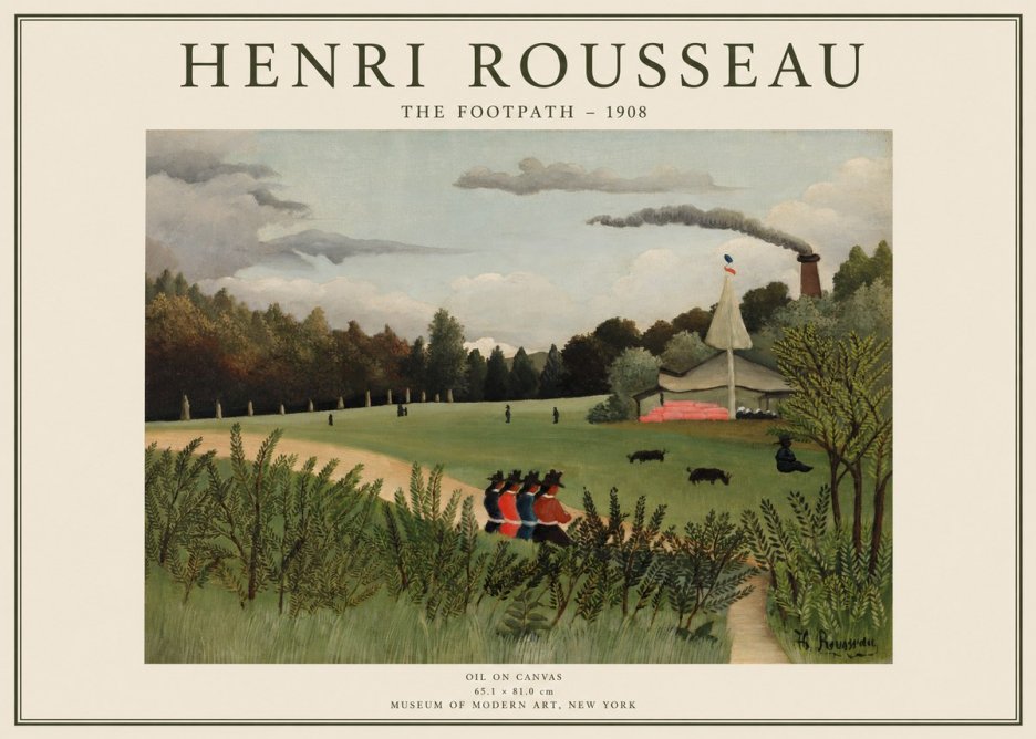 Rousseau The Footpath No1 - Plakát