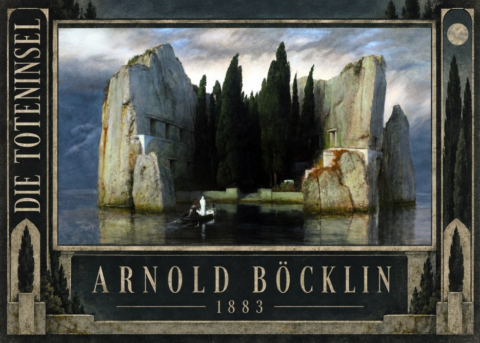Arnold Böcklin Die Toteninsel I No2 - Plakát