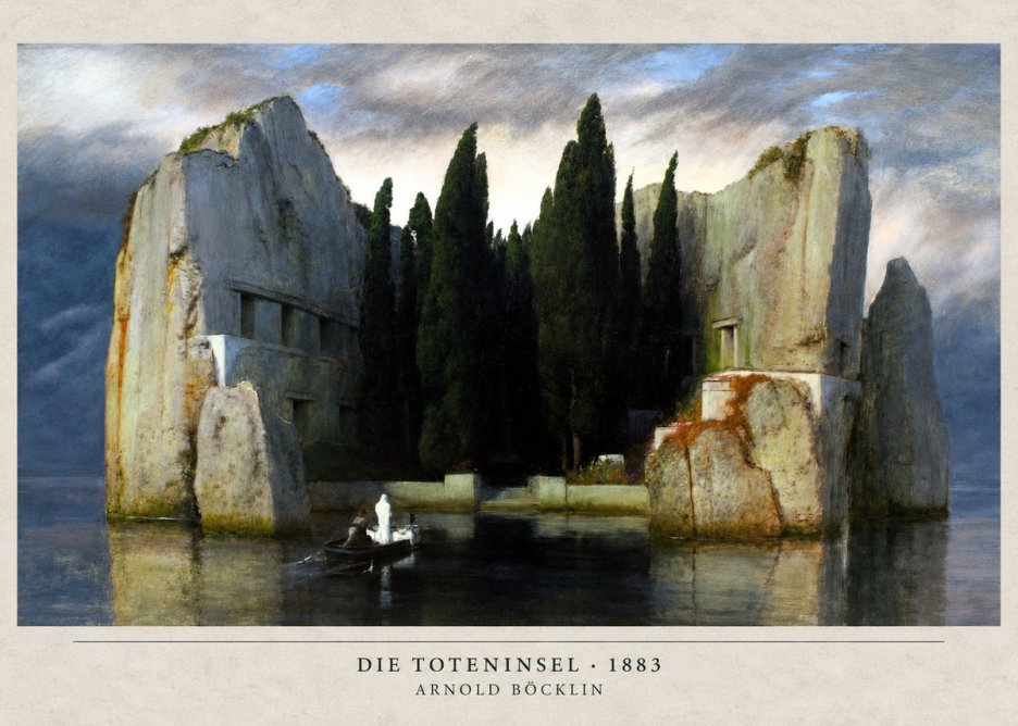 Arnold Böcklin Die Toteninsel I No6 - Plakát