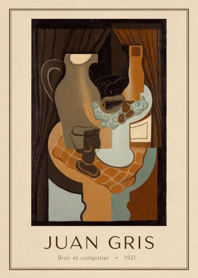 Juan Gris Broc Et Compotier No3 - Plakát