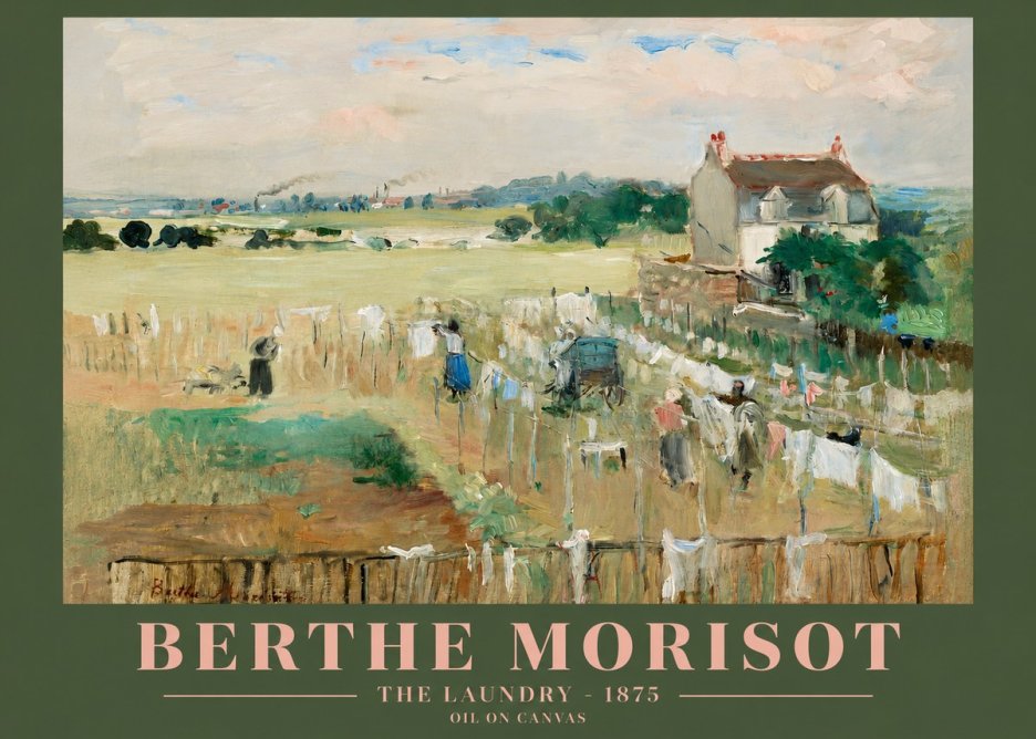 Berthe Morisot The Laundry - 1875 No2 - Plakát