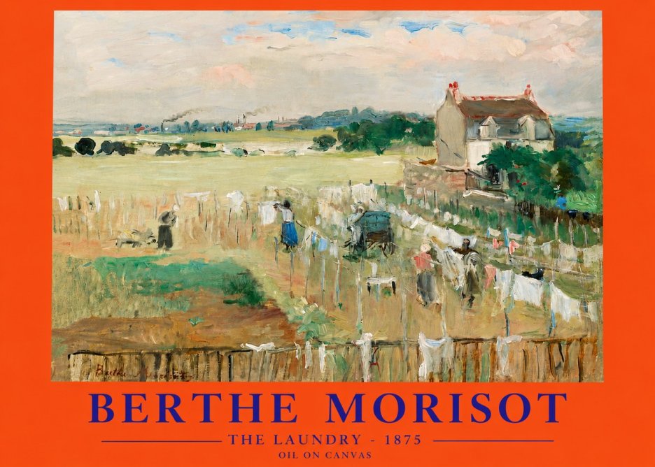 Berthe Morisot The Laundry - 1875 No3 - Plakát