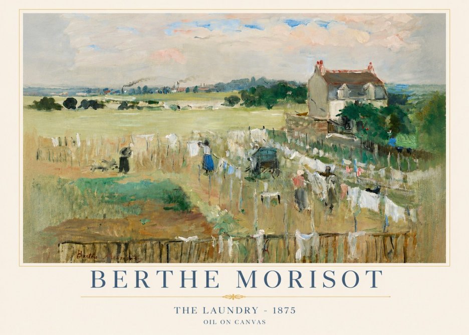 Berthe Morisot The Laundry - 1875 No4 - Plakát