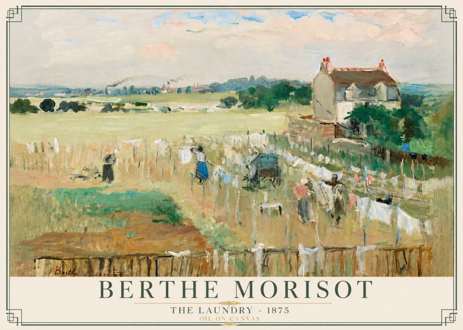 Berthe Morisot The Laundry - 1875 No6 - Plakát