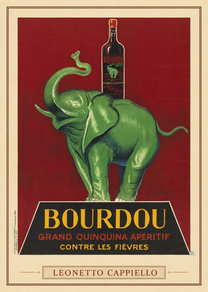 Leonetto Cappiello Bourdou No3 - Plakát