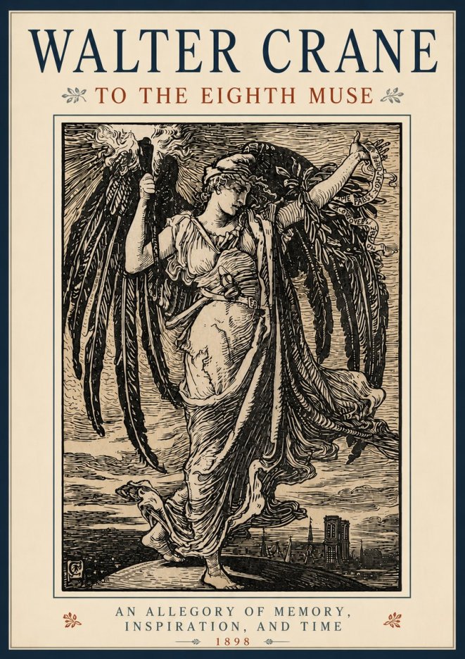 Walter Crane To the Eighth Muse No4 - Plakát