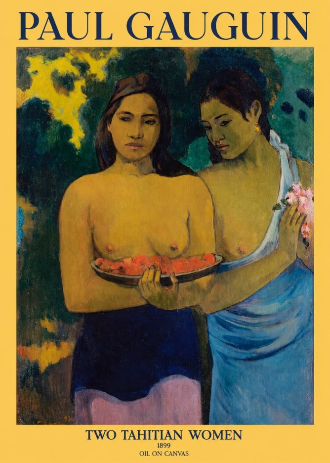 Paul Gauguin Two Tahitian Women I No1 - Plakát