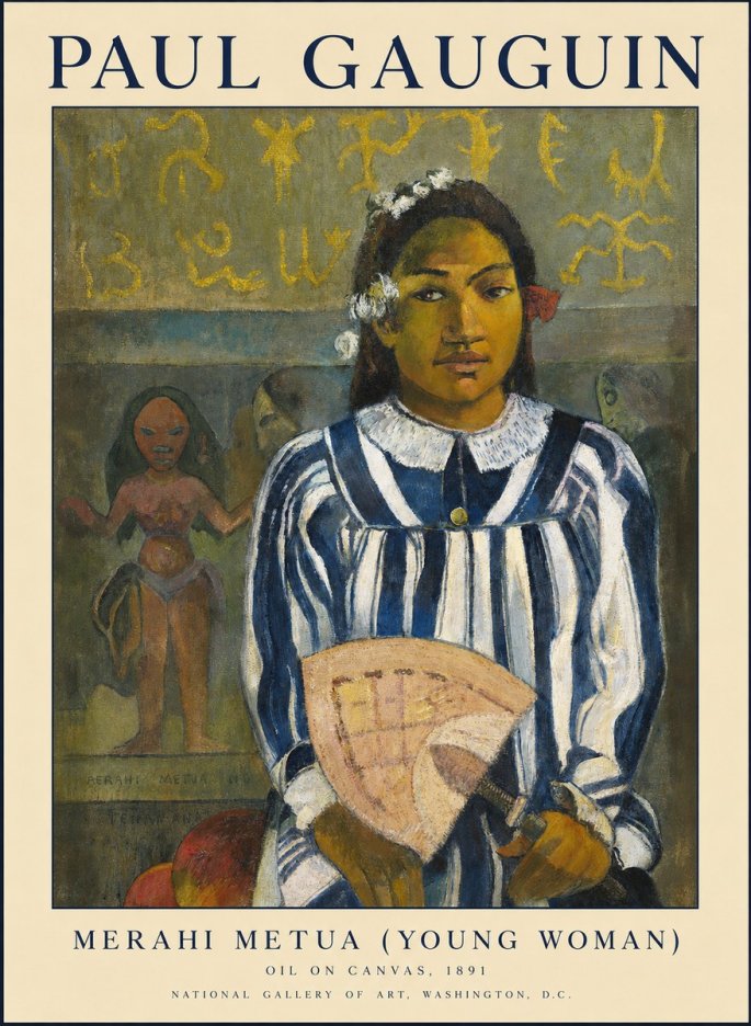 Paul Gauguin Merahi Metua (Young Woman) No1 - Plakát