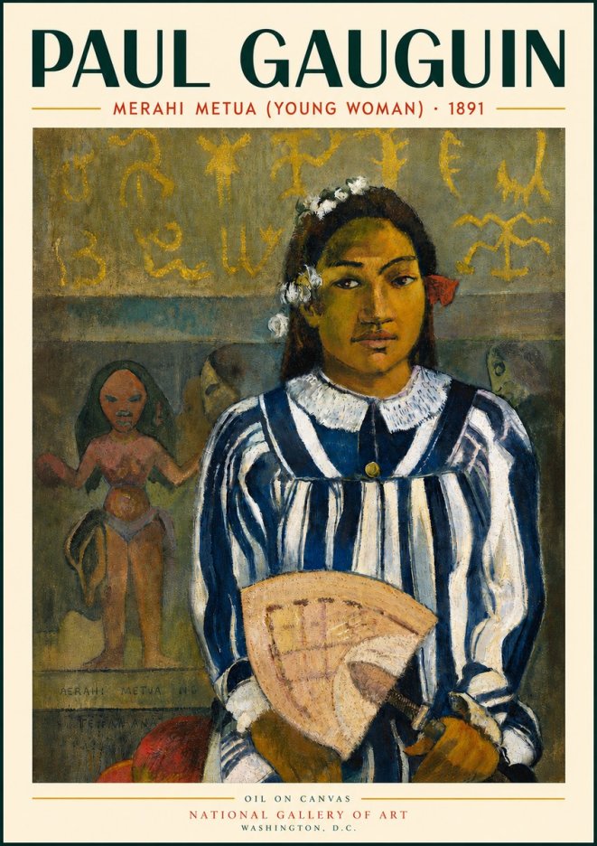 Paul Gauguin Merahi Metua (Young Woman) No3 - Plakát