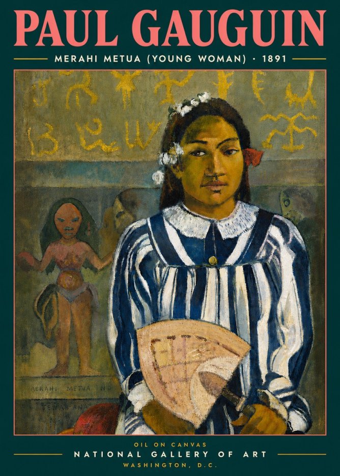 Paul Gauguin Merahi Metua (Young Woman) No4 - Plakát