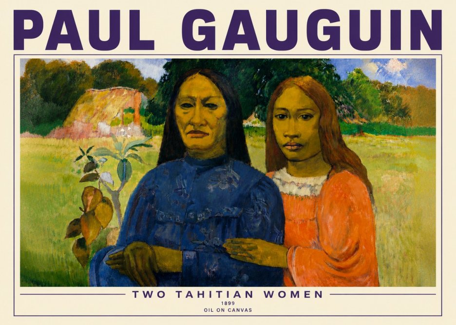 Paul Gauguin Two Tahitian Women II No6 - Plakát