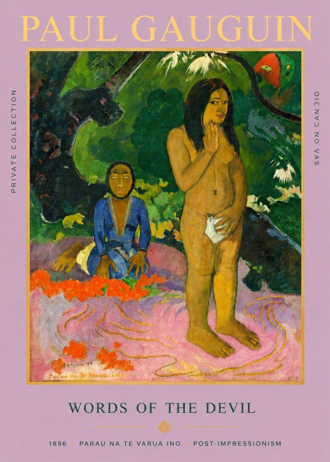Paul Gauguin Words of the Devil No3 - Plakát
