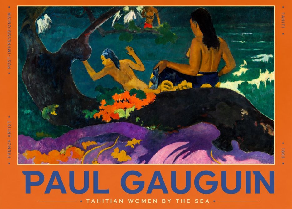 Paul Gauguin Tahitian Women by the Sea No2 - Plakát