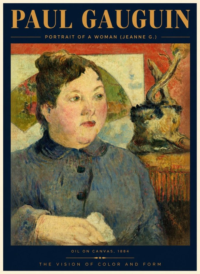 Paul Gauguin Portrait of a Woman (Jeanne G.) No2 - Plakát