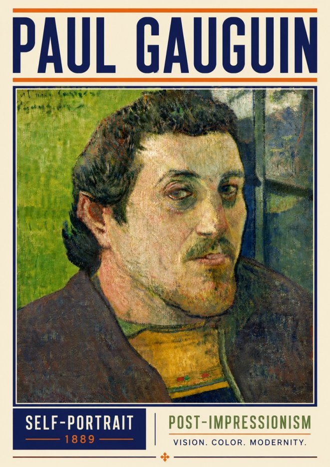 Paul Gauguin Self-portrait (1889) No6 - Plakát