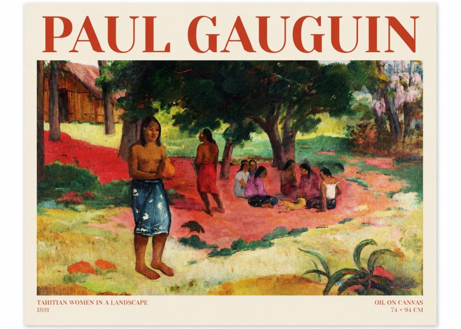 Paul Gauguin Tahitian Women on the Road No2 - Plakát