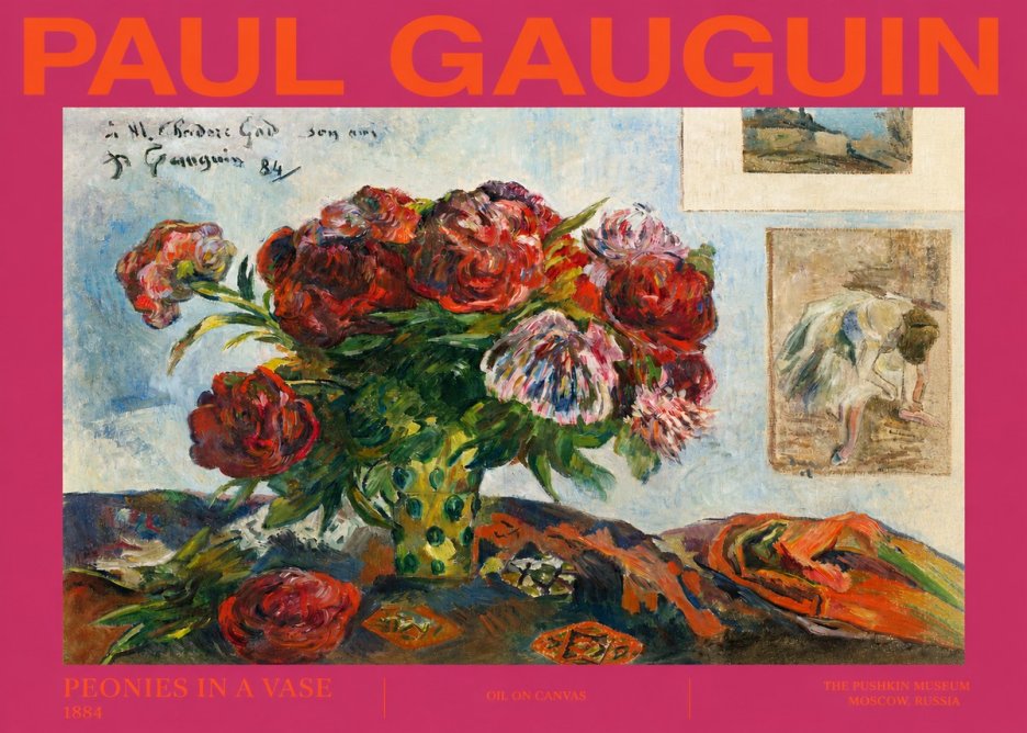 Paul Gauguin Peonies in a Vase No2 - Plakát
