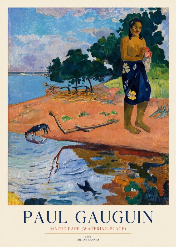 Paul Gauguin Maere Pape (Watering Place) No1 - Plakát