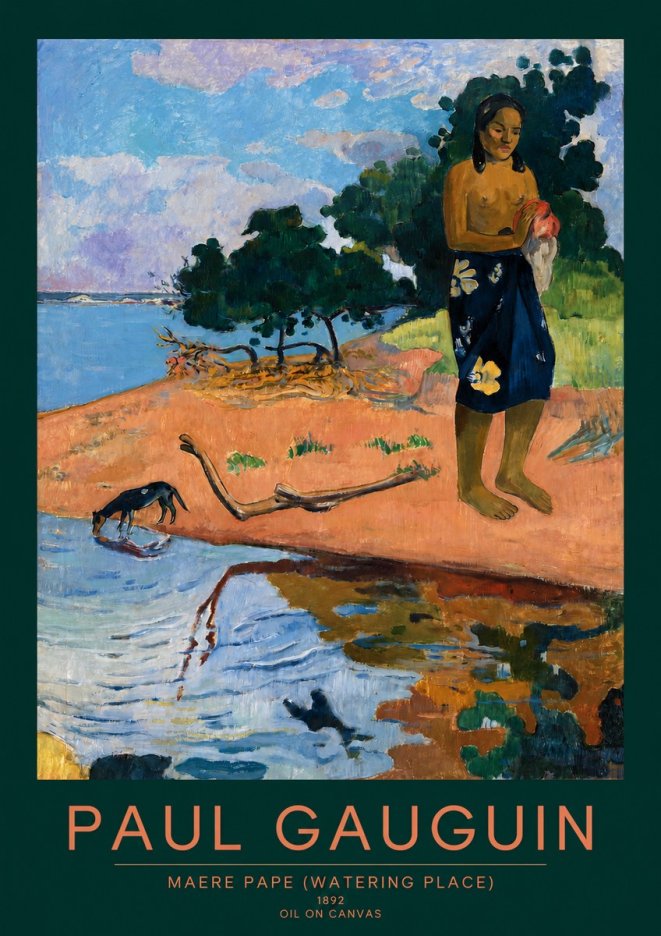Paul Gauguin Maere Pape (Watering Place) No2 - Plakát