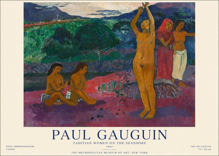 Paul Gauguin Tahitian Women on the Seashore No1 - Plakát