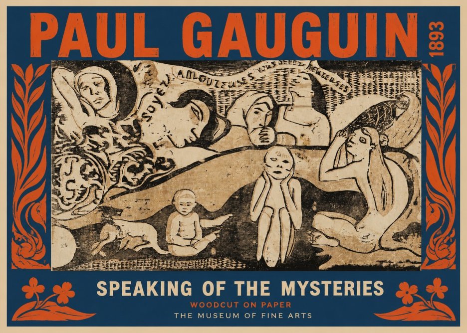 Paul Gauguin Speaking of the Mysteries No2 - Plakát