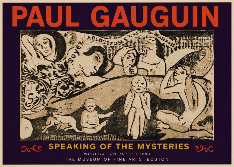 Paul Gauguin Speaking of the Mysteries No6 - Plakát