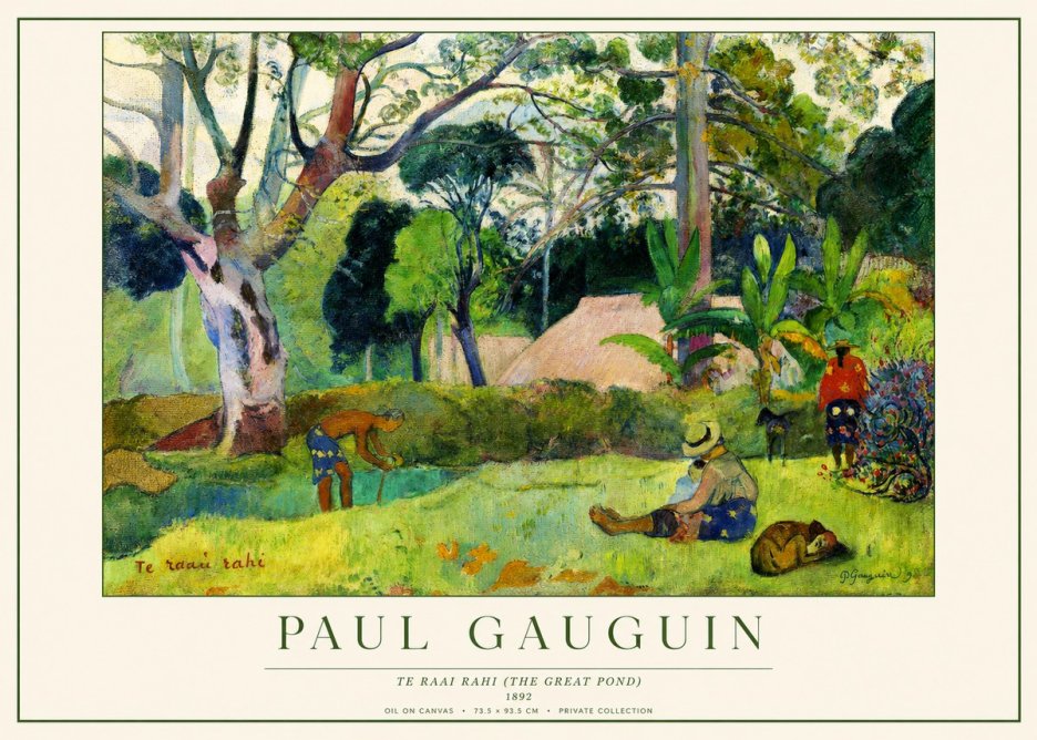 Paul Gauguin Te Ra'ai Rahi (the Great Pond) No1 - Plakát