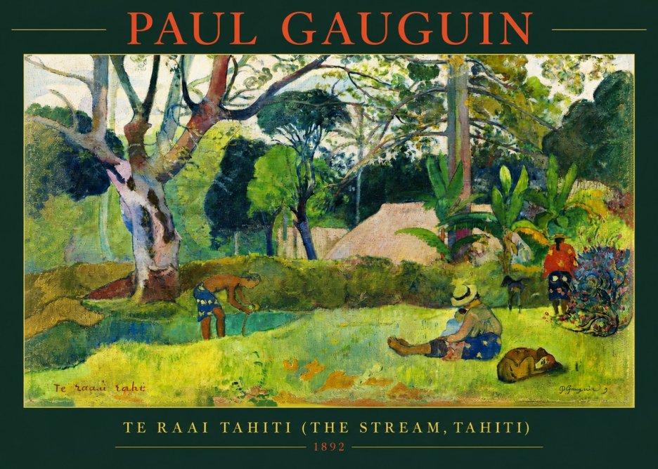 Paul Gauguin Te Ra'ai Rahi (the Great Pond) No3 - Plakát