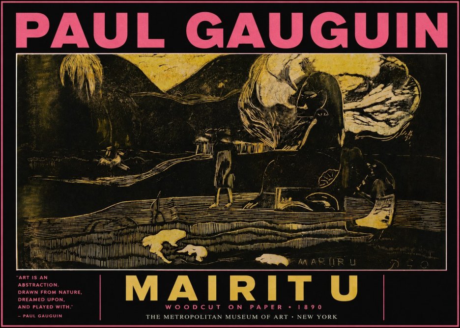Paul Gauguin Mairit U No3 - Plakát