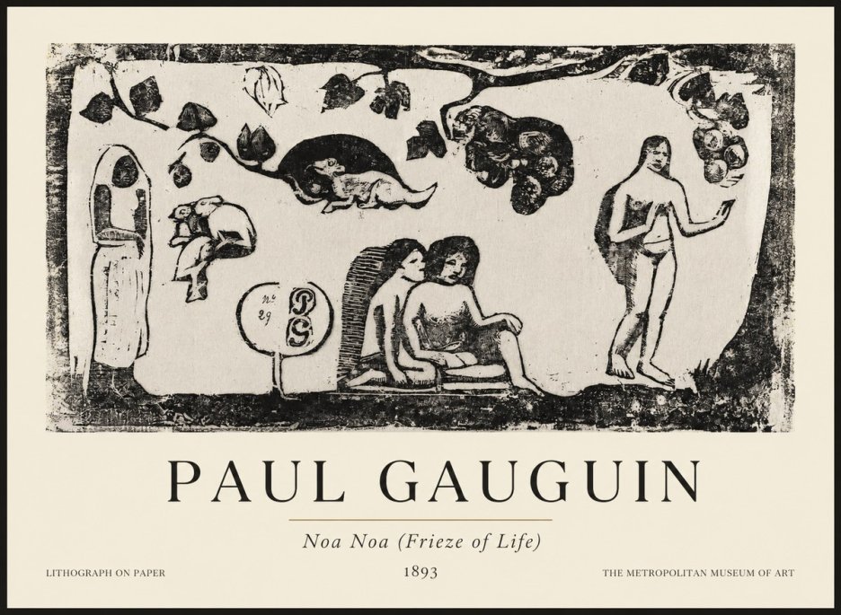 Paul Gauguin Noa Noa (Frieze of Life) No1 - Plakát