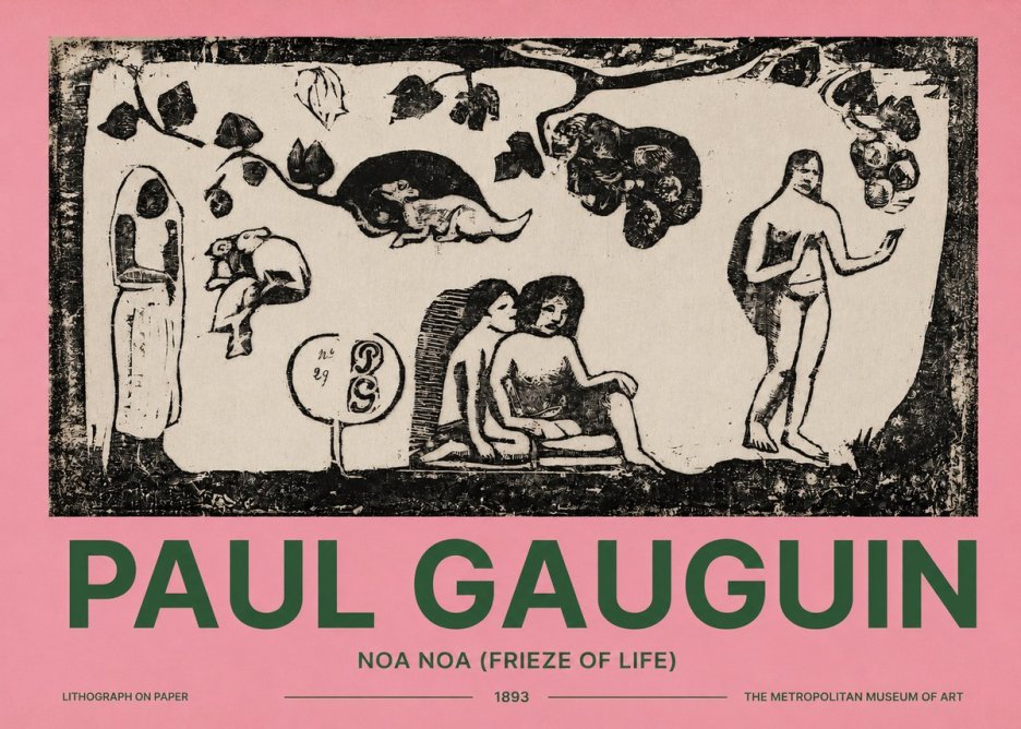 Paul Gauguin Noa Noa (Frieze of Life) No2 - Plakát