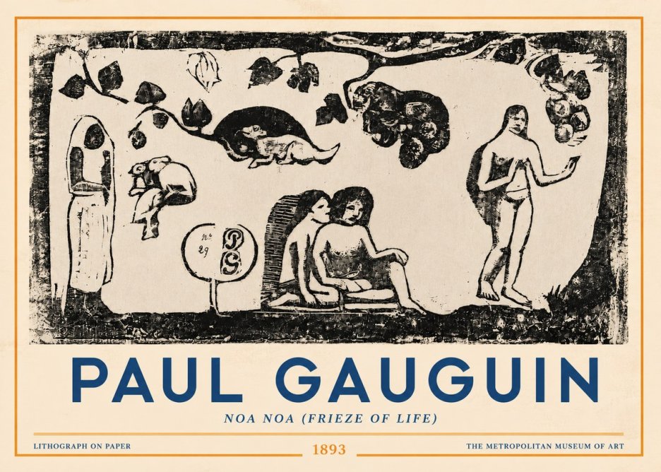 Paul Gauguin Noa Noa (Frieze of Life) No3 - Plakát