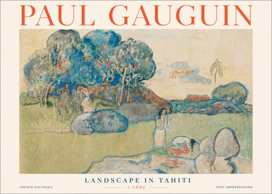 Paul Gauguin Landscape in Tahiti I No4 - Plakát