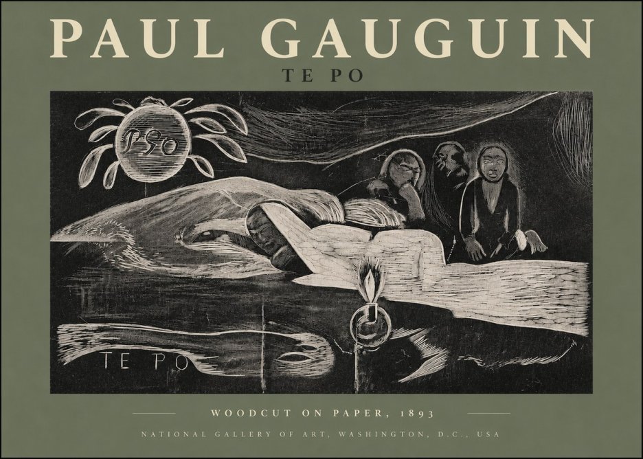 Paul Gauguin Te Po No3 - Plakát
