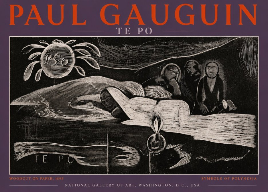 Paul Gauguin Te Po No4 - Plakát